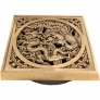 Декоративная решетка для душевого трапа Bronze de Luxe Дракон 10x10 21986 бронза